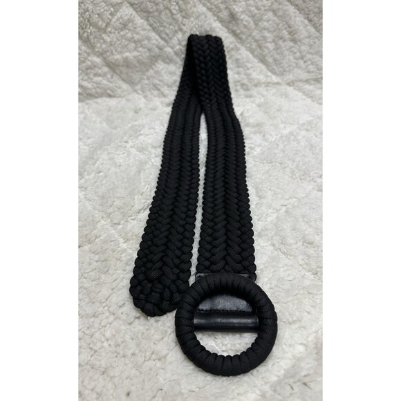 J.Crew women size medium/large 43" black braided casual belt - Picture 9 of 12